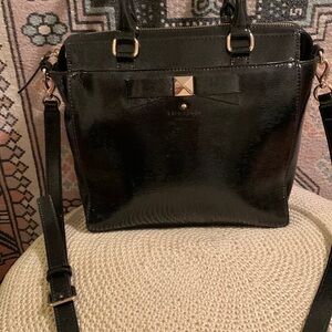 Kate Spade Glossy Black Shoulder Bag